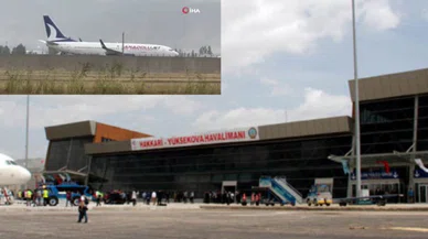 Hakkari'de korkutan anlar! Yolcu uçağı pistten çıktı