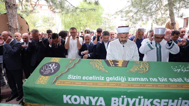 Konyalı Bakanın amcası son yolculuğuna uğurlandı