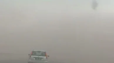 Konya'da kum fırtınası! Göz gözü görmedi