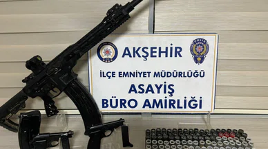 Konya'da çevirmeye giren araçta cephane çıktı