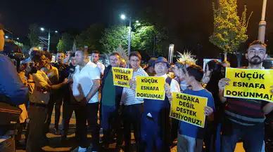 Konyalı esnaflar çözümü eylemde buldu