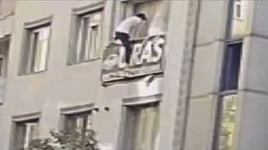 Depremin korkusuyla binadan atlamaya yeltendi