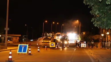 Konya'da çalışma. Bu güzergah trafiğe kapanacak