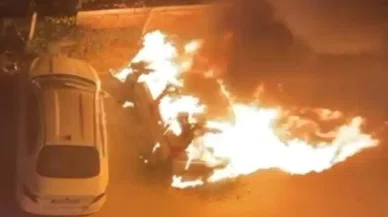 Konya'da garip olay. Kendisine ceza yazan polisin aracını kundakladı