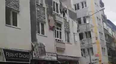 Çorum’da patlama: Binada ve çevrede hasar oluştu