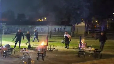 Seyyar balıkçılar zabıtaya sandalyelerle saldırdı