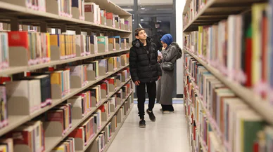 Konya'daki öğrencilerin buluşma noktası. Bu kütüphaneyi 743 bin ziyaret etti