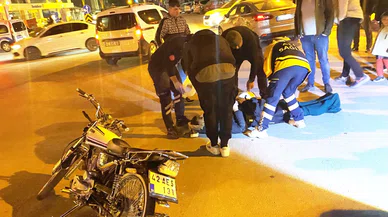 Konya'da motosikletle otomobil kazası; 1 kişi yaralandı