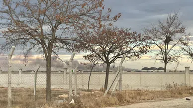 Konya'da yine acı manzara. Mısır tarlasında anız yangını