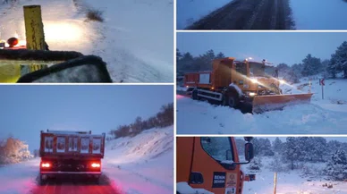 Konya'da uzun yola çıkacaklar dikkat! Kar yağışı bu yollarda etkili