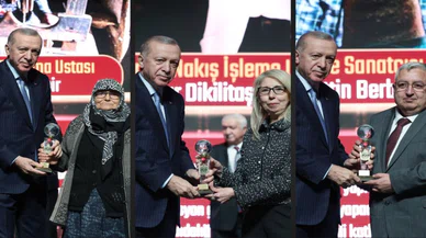 Konya'nın Yaşayan Hazineleri Cumhurbaşkanın elinden ödül aldı