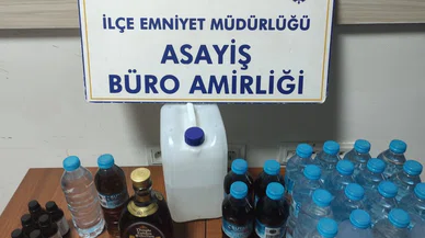 Konya'da yapılan baskında sahte alkol bulundu