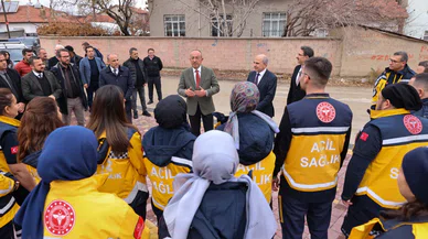 Konya'da sağlıkçılara moral ziyareti