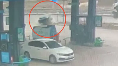 Otomobil benzinliğe daldı, facianın eşiğinden dönüldü: 3 yaralı