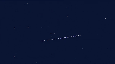 Starlink uyduları Bitlis semalarında görüldü