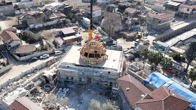 Depremlerde yıkılan tarihi, Konya ayağa kaldırıyor. Habib-i Neccar Camii ihya ediliyor