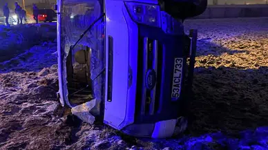 Konya'nın etrafına yağan kar kazaya neden oldu. 4 kişi yaralandı