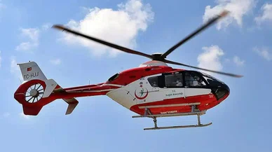 Konya'da ambulans helikopter hareketliliği; Kalp krizi geçiren hasta için havalandı