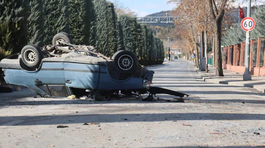 Konya'da bir ilginç trafik kazası; 50 günde 5 trafik cezası yiyen sürücü takla attı
