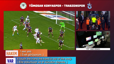 Konyaspor-Trabzonspor maçının VAR kayıtları açıklandı
