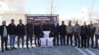 Konya'da üreticiye nohut tohumu desteği