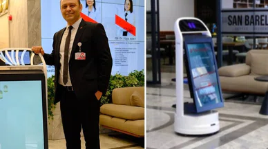 Hastanede robot dönemi: Hastalara eşlik edip odalara servis yapıyor