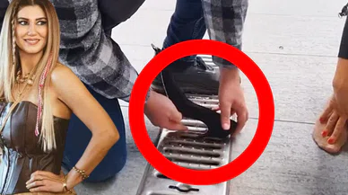 Nadide Sultan'ın ayakkabısı mazgala takıldı
