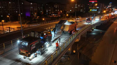 Konya'da gece saatlerinde yol operasyonu. 30 araç zamanla yarıştı
