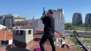 Film gibi operasyon çatıya kaçtılar, bacadan AK-47 çıktı