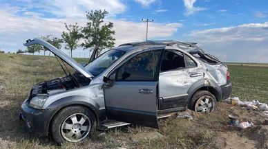 Konya'nın başkentle bağlantı noktasında kaza: 2  kişi yaralandı