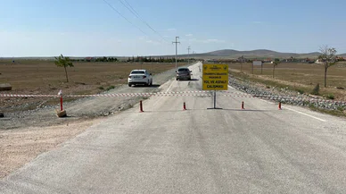 Konya’da yoğun kullanılan bu yol bayramda trafiğe kapatıldı