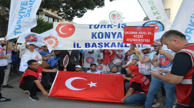 AK Parti Konya İl Merkezine yürümek isteyen işçiler engellendi