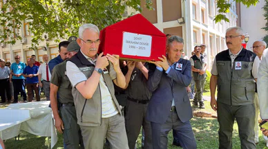 İzmir'de şehit olan Konyalı ormancıya hüzünlü veda