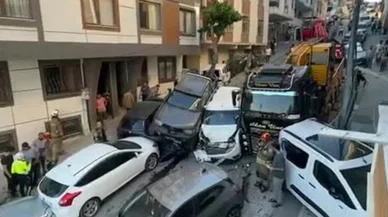 Kayan vinç 23 aracı biçti: Ortalık savaş alanına döndü