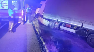 Konya'da korkutan TIR kazası. 1 kişi yaralı