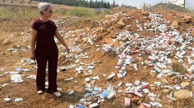 Konya'da Milli servet boş araziye atıldı. Yüzlerce ilaç telef edildi