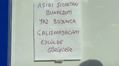Termometre 45'i aştı, esnaf böyle kepenk kapattı