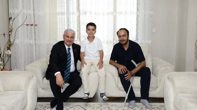 Konya Valisi Akın 15 Temmuz Gazisini ziyaret etti