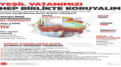 Yangınlara karşı yeşil vatanı koruma seferberliği