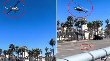 Helikopter insanların üzerine böyle düştü