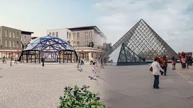 Konya'daki yapı Louvre izini taşıyacak: Paris sokaklarını andıracak