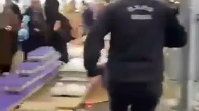Peçeyle pazarda hırsızlık kamerada: Kovalamaca pazarı karıştırdı
