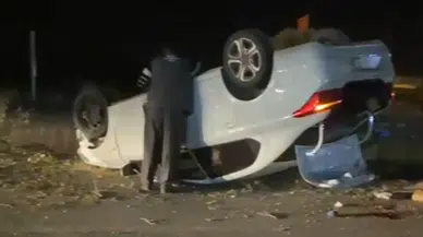 Ereğli'de otomobil takla attı: 3 yaralı