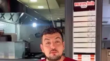 Pilavcıya giren hırsız tatlı yedi, işyeri sahibi çağrı yaptı