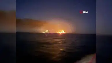 İzmit Kefken açıklarında Rus tankerinde patlama: İşte o görüntüler