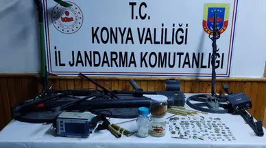 Konya’da tarihi eser operasyonu: Sikke ve objeler ele geçirildi