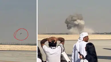 Savaş uçağı böyle düştü: Dubai Airshow’un son günü