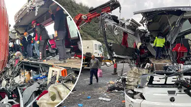 Adeta katliam yaşandı: Yolcu otobüsü tıra çarptı çok sayıda ölü var