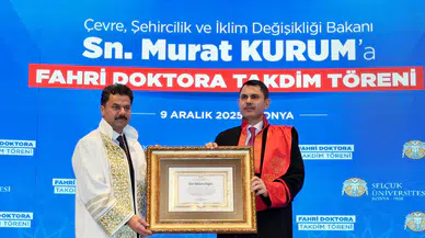 Bakan Kurum’a Selçuk Üniversitesinden fahri doktora