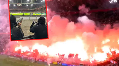 Taraftarlar stadyumu ateşe verdi: Oyuncular sahadan kaçtı, maç tatil edildi